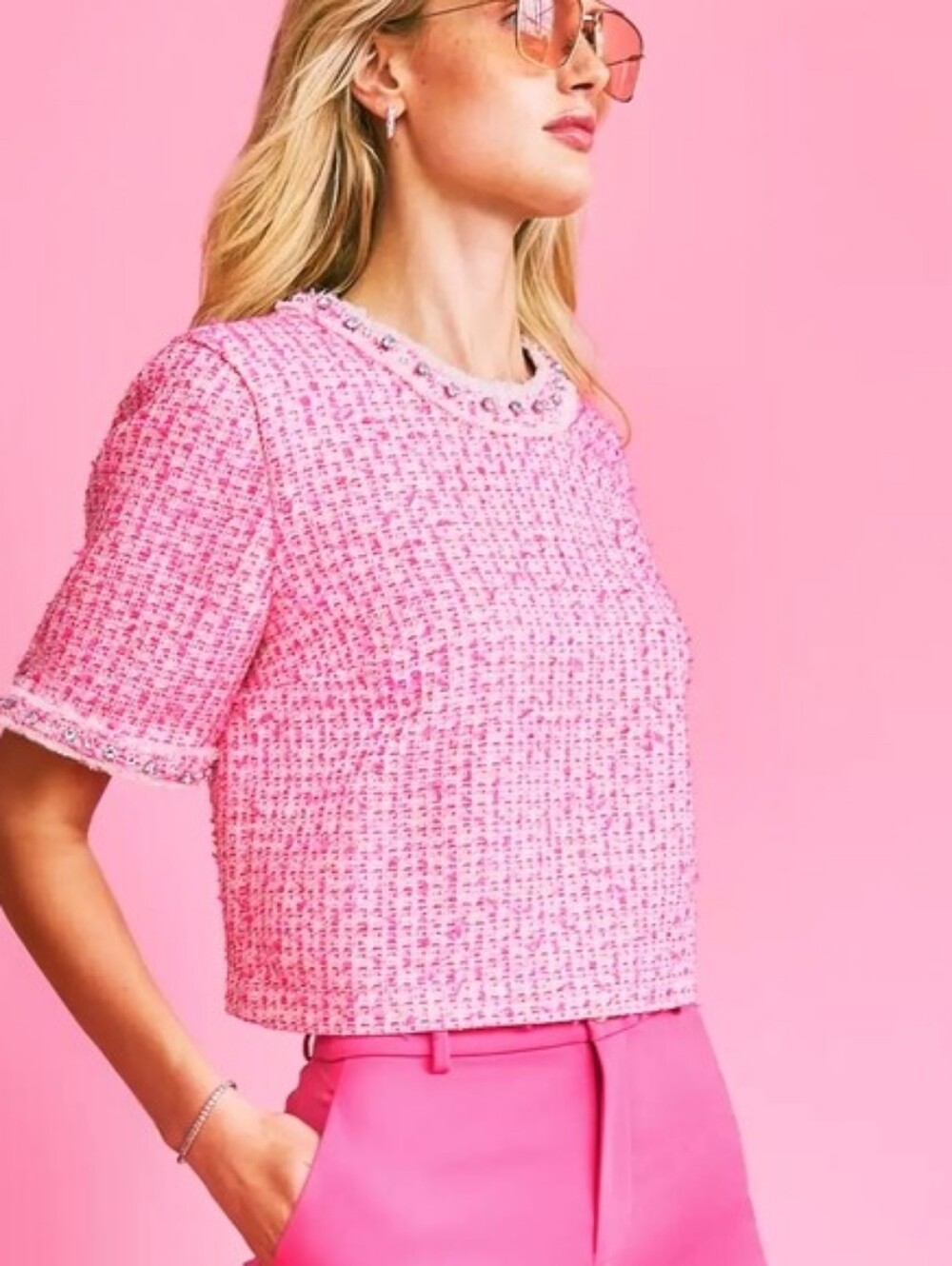 NWT Lilly Pulitzer Folie Boucle Beaded Top, Size 12